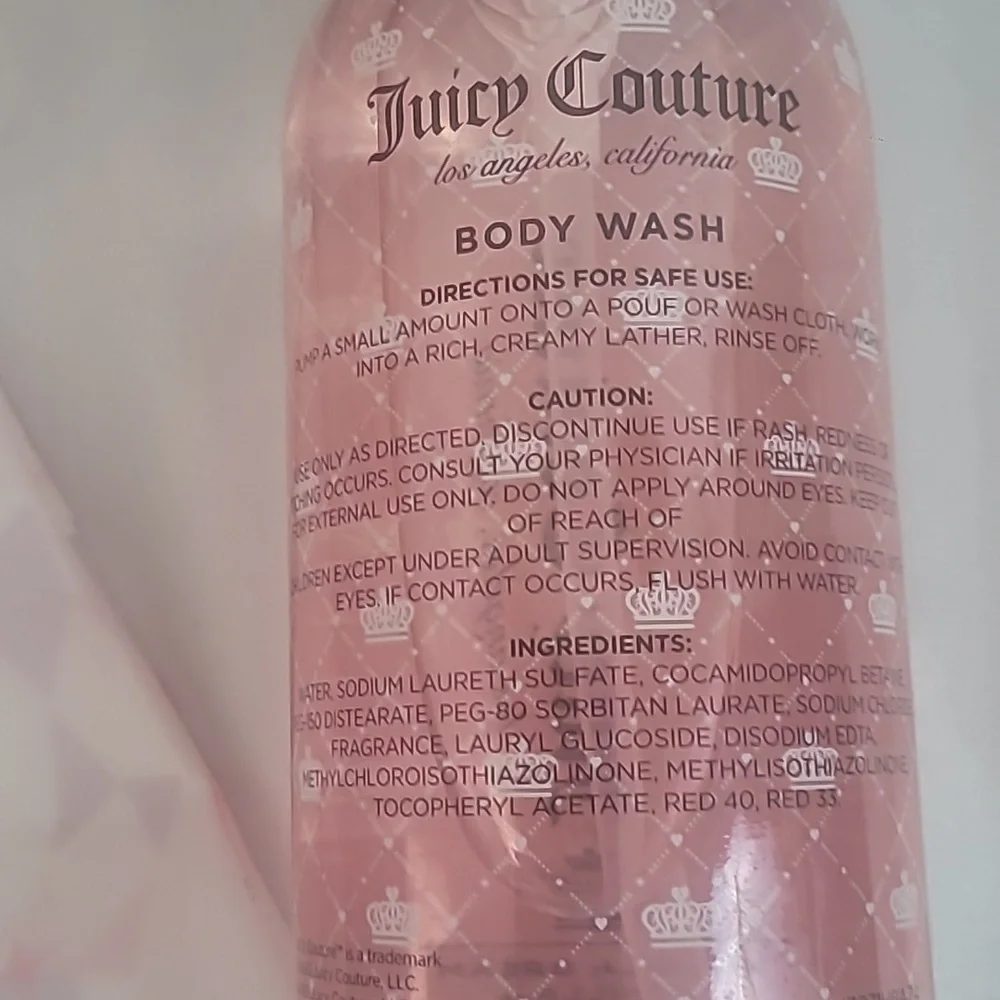 1967  Juicy Couture Shower  Curtain Pink Body Wash NWT